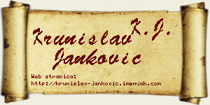 Krunislav Janković vizit kartica